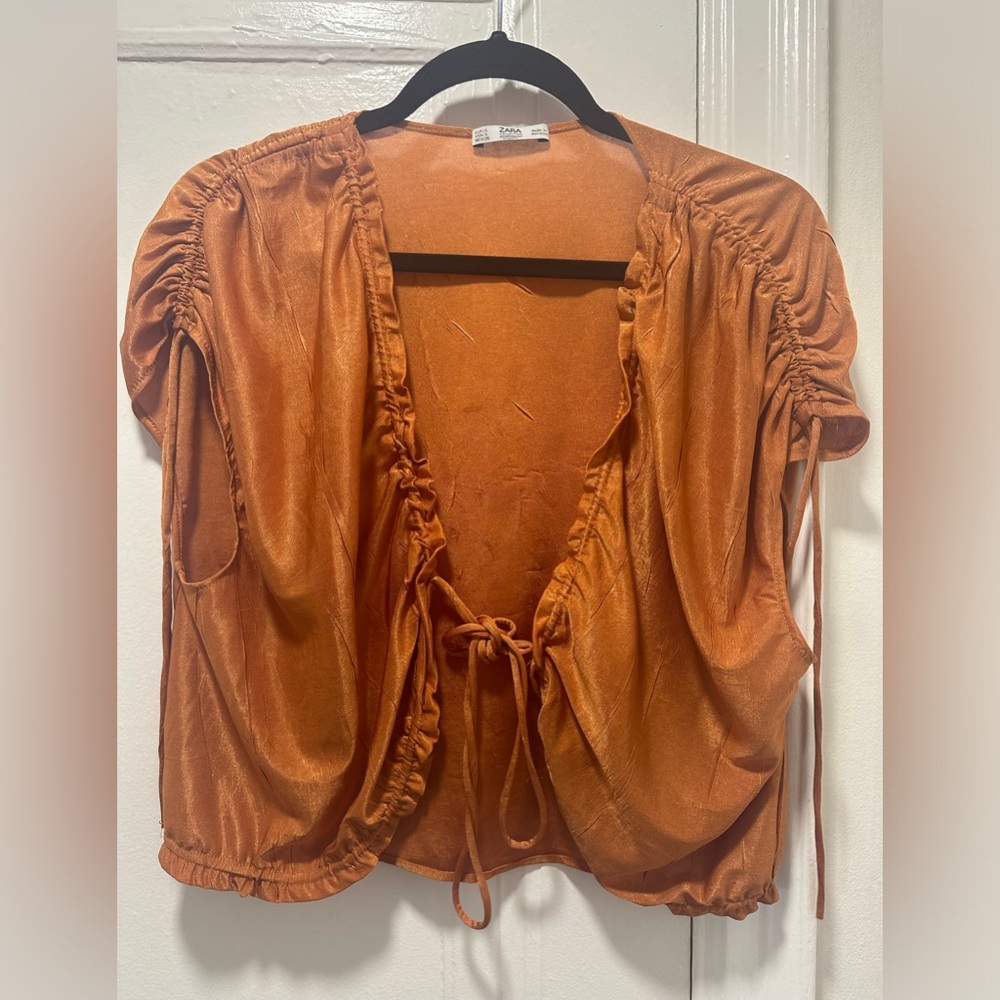 Zara orange shirt
